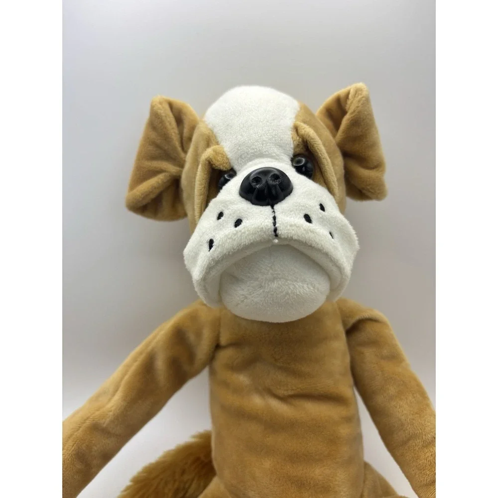 Fun Stuff Bulldog Hanging‎ Plush Hugging Brown Hook Loop 17 Inch Long Arms Legs